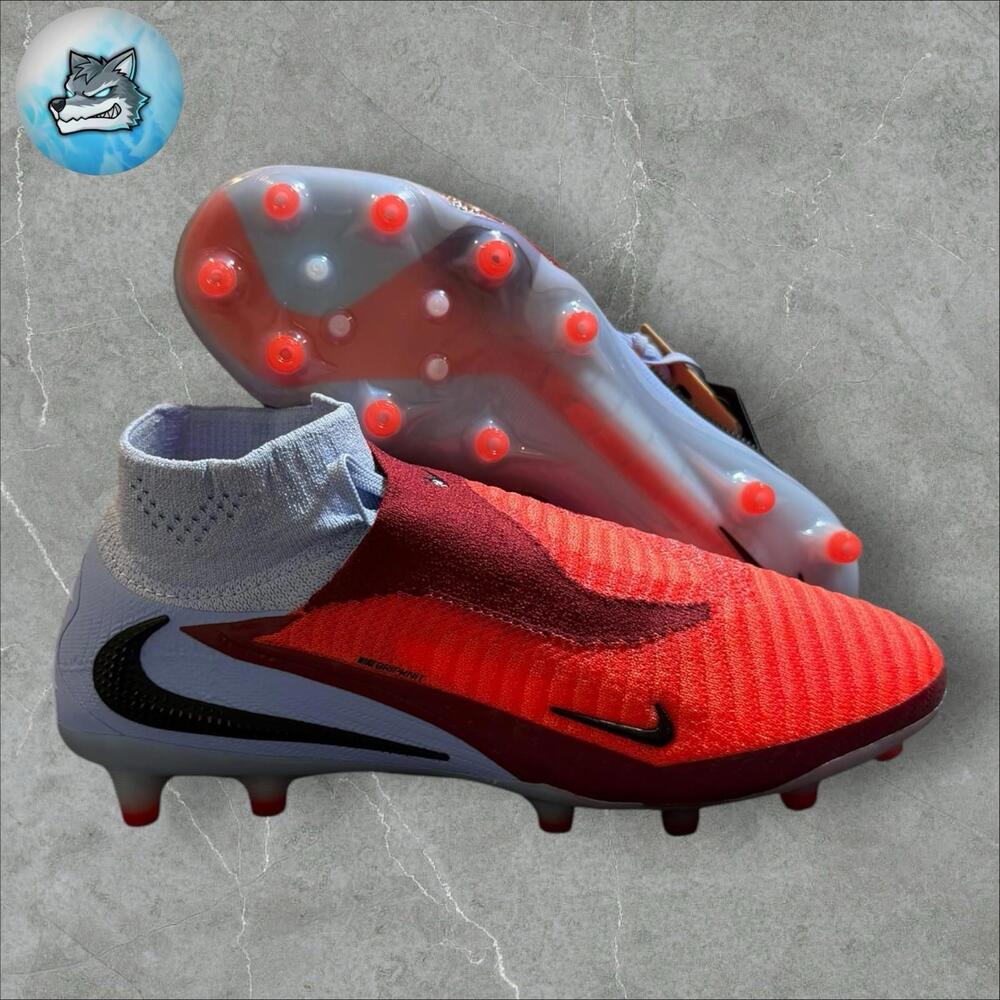 Nike Red and White Men's Soccer Cleats